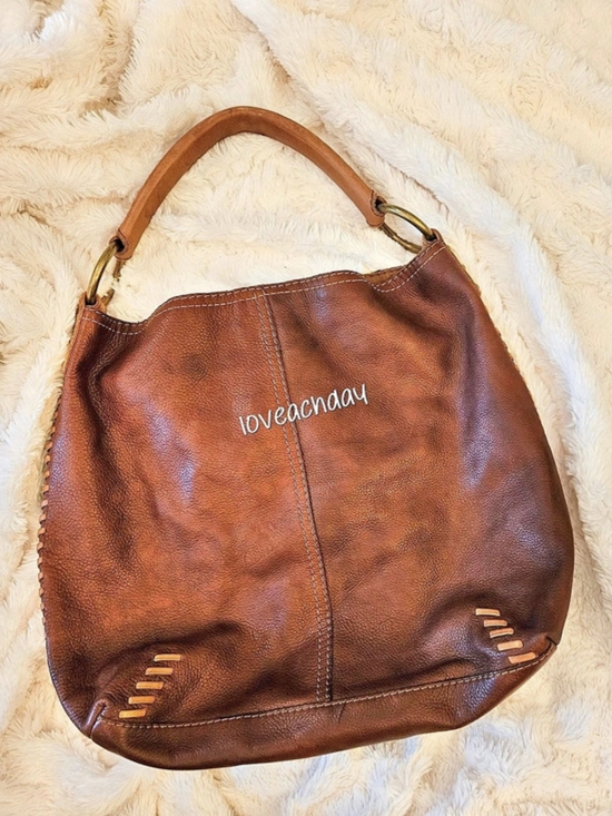Lucky Brand Handbags - Y2K✨️Lucky Brand☆Brown Leather Slouchy Hobo Bag With Whipstitch